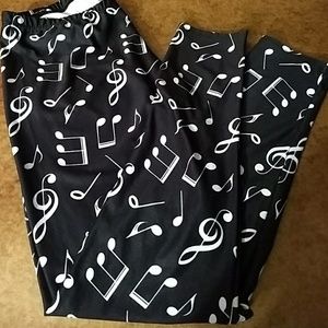 Music Note Leggings 1X
